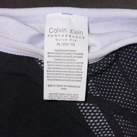 Calvin Klein Performance sports bra black with white detailing size XL - Picture 4 of 4